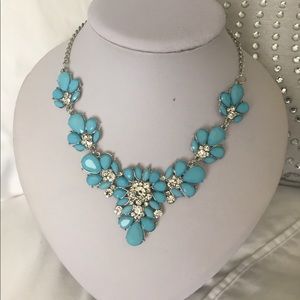 Light blue statement necklace